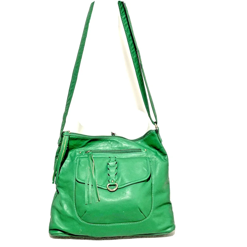 NWT Marc Fisher Green Shoulder Bag Crossbody Purse Soft Faux Leather Designer